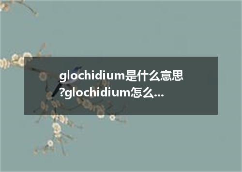 glochidium是什么意思?glochidium怎么发音?glochidium的解释和用法