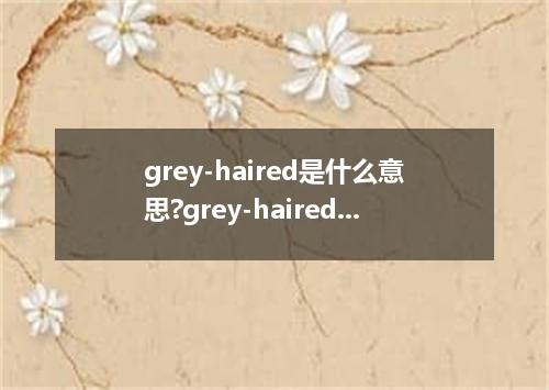 grey-haired是什么意思?grey-haired怎么发音?grey-haired的解释和用法