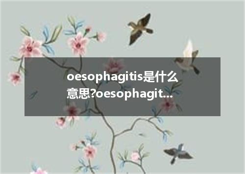 oesophagitis是什么意思?oesophagitis怎么发音?oesophagitis的解释和用法