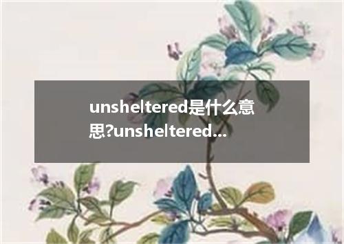 unsheltered是什么意思?unsheltered怎么发音?unsheltered的解释和用法