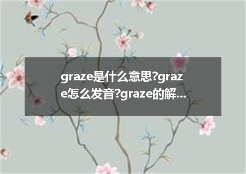 graze是什么意思?graze怎么发音?graze的解释和用法