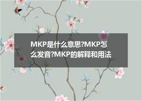 MKP是什么意思?MKP怎么发音?MKP的解释和用法