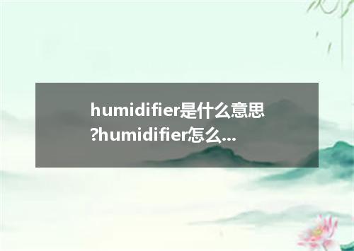 humidifier是什么意思?humidifier怎么发音?humidifier的解释和用法