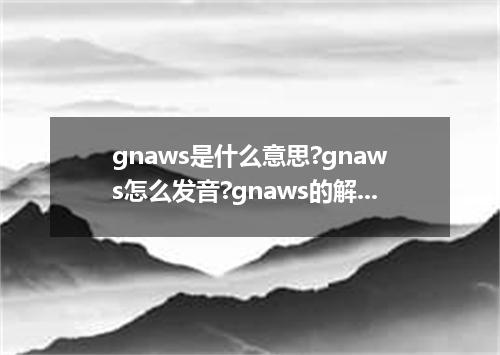 gnaws是什么意思?gnaws怎么发音?gnaws的解释和用法