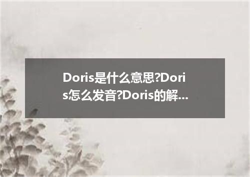 Doris是什么意思?Doris怎么发音?Doris的解释和用法