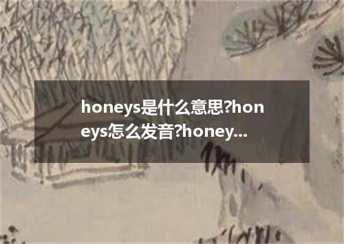 honeys是什么意思?honeys怎么发音?honeys的解释和用法