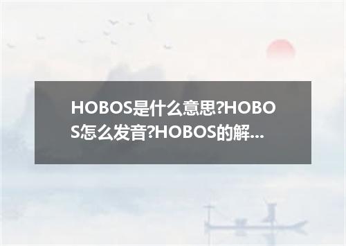 HOBOS是什么意思?HOBOS怎么发音?HOBOS的解释和用法