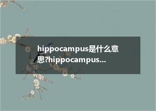 hippocampus是什么意思?hippocampus怎么发音?hippocampus的解释和用法