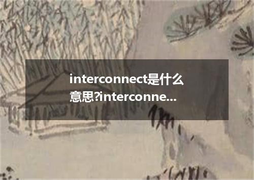 interconnect是什么意思?interconnect怎么发音?interconnect的解释和用法