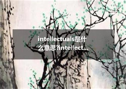 intellectuals是什么意思?intellectuals怎么发音?intellectuals的解释和用法