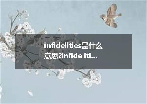 infidelities是什么意思?infidelities怎么发音?infidelities的解释和用法