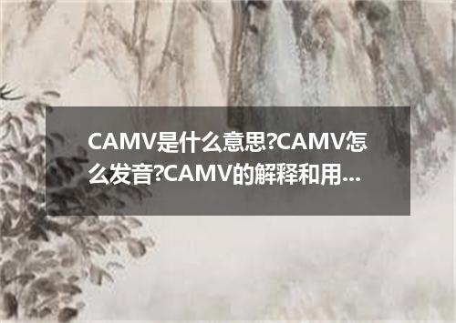 CAMV是什么意思?CAMV怎么发音?CAMV的解释和用法