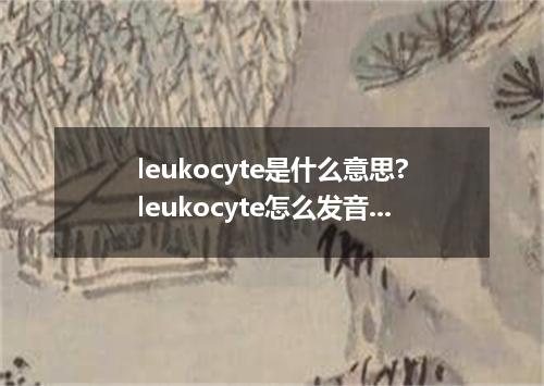 leukocyte是什么意思?leukocyte怎么发音?leukocyte的解释和用法