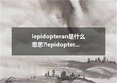 lepidopteran是什么意思?lepidopteran怎么发音?lepidopteran的解释和用法
