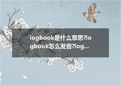 logbook是什么意思?logbook怎么发音?logbook的解释和用法