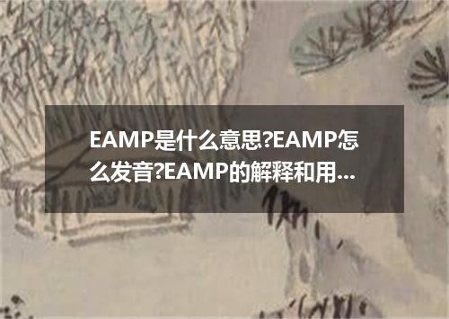 EAMP是什么意思?EAMP怎么发音?EAMP的解释和用法