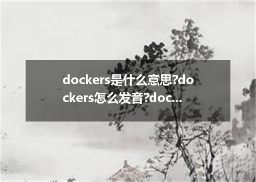 dockers是什么意思?dockers怎么发音?dockers的解释和用法