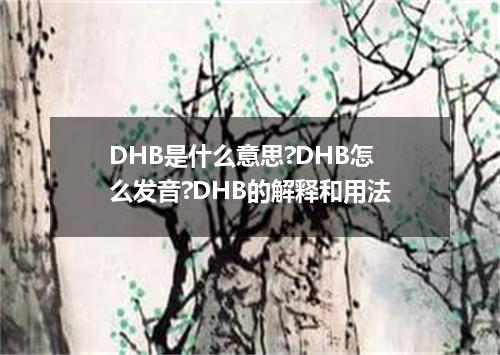 DHB是什么意思?DHB怎么发音?DHB的解释和用法