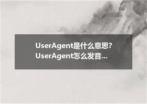 UserAgent是什么意思?UserAgent怎么发音?UserAgent的解释和用法