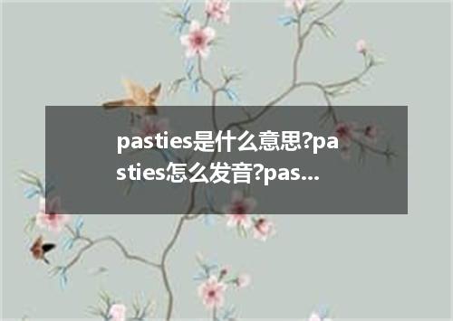 pasties是什么意思?pasties怎么发音?pasties的解释和用法