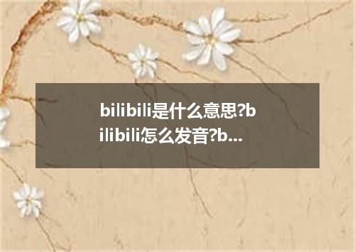 bilibili是什么意思?bilibili怎么发音?bilibili的解释和用法