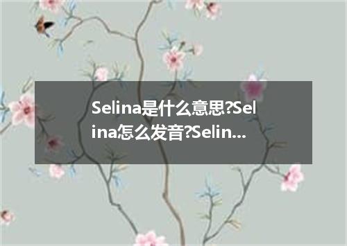 Selina是什么意思?Selina怎么发音?Selina的解释和用法