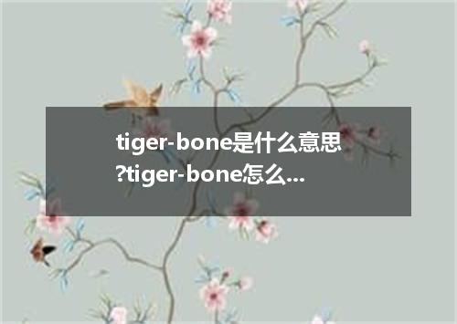 tiger-bone是什么意思?tiger-bone怎么发音?tiger-bone的解释和用法
