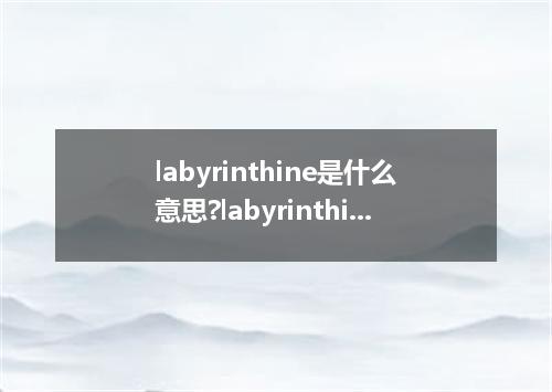 labyrinthine是什么意思?labyrinthine怎么发音?labyrinthine的解释和用法