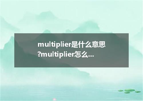 multiplier是什么意思?multiplier怎么发音?multiplier的解释和用法