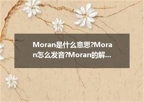 Moran是什么意思?Moran怎么发音?Moran的解释和用法