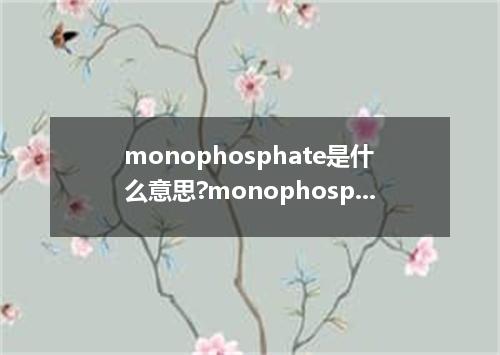 monophosphate是什么意思?monophosphate怎么发音?monophosphate的解释和用法