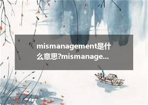 mismanagement是什么意思?mismanagement怎么发音?mismanagement的解释和用法