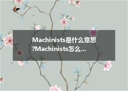 Machinists是什么意思?Machinists怎么发音?Machinists的解释和用法