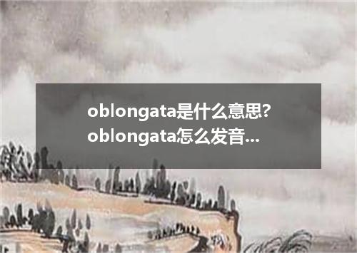 oblongata是什么意思?oblongata怎么发音?oblongata的解释和用法