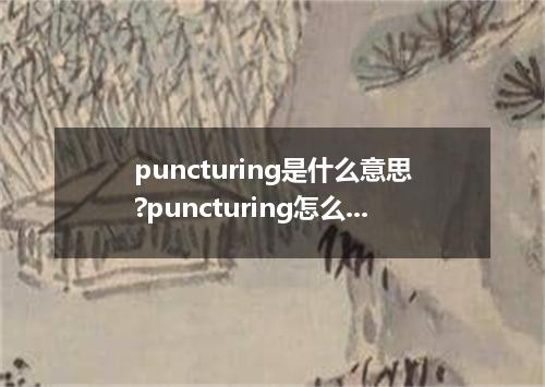 puncturing是什么意思?puncturing怎么发音?puncturing的解释和用法