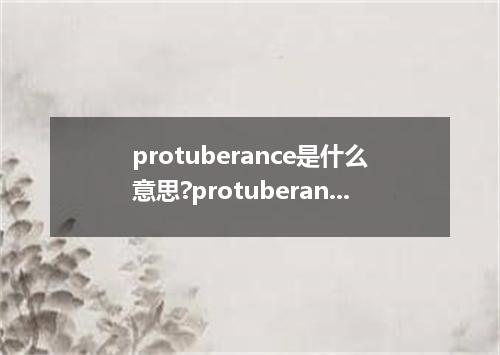 protuberance是什么意思?protuberance怎么发音?protuberance的解释和用法