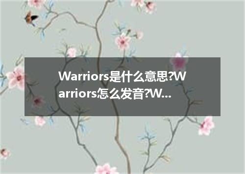 Warriors是什么意思?Warriors怎么发音?Warriors的解释和用法