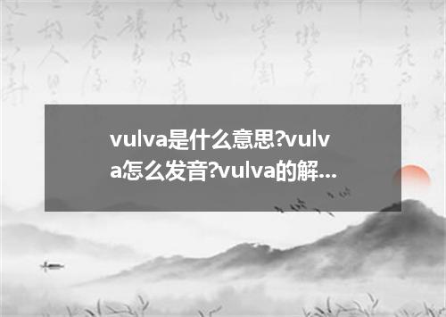 vulva是什么意思?vulva怎么发音?vulva的解释和用法