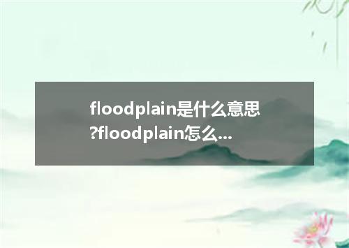 floodplain是什么意思?floodplain怎么发音?floodplain的解释和用法