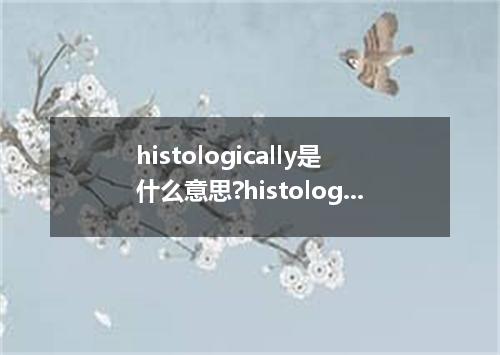 histologically是什么意思?histologically怎么发音?histologically的解释和用法