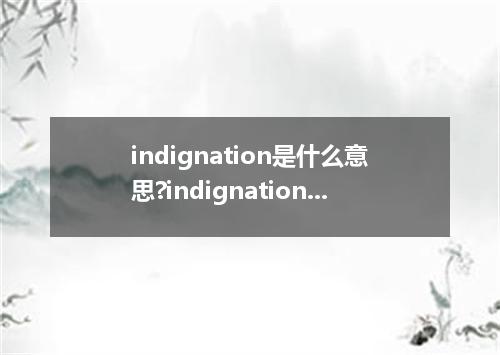 indignation是什么意思?indignation怎么发音?indignation的解释和用法