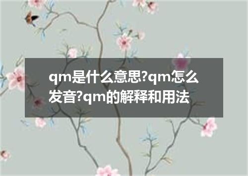 qm是什么意思?qm怎么发音?qm的解释和用法