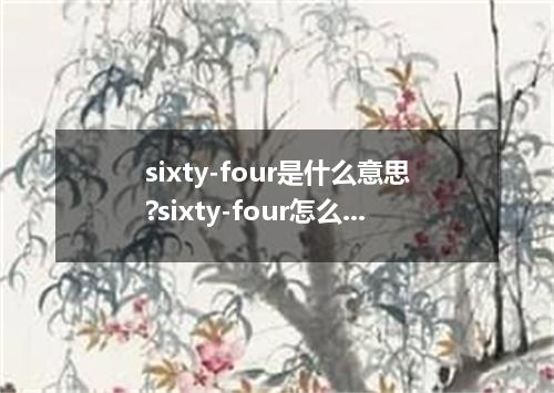 sixty-four是什么意思?sixty-four怎么发音?sixty-four的解释和用法