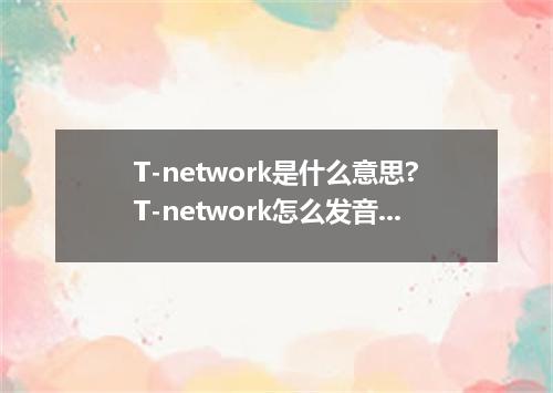 T-network是什么意思?T-network怎么发音?T-network的解释和用法