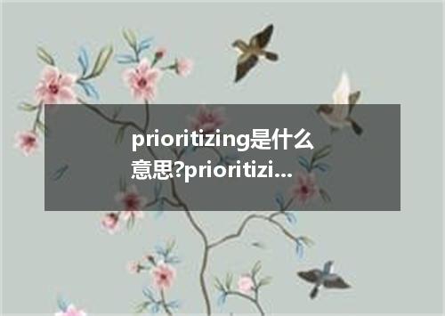 prioritizing是什么意思?prioritizing怎么发音?prioritizing的解释和用法