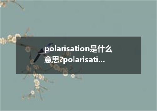 polarisation是什么意思?polarisation怎么发音?polarisation的解释和用法