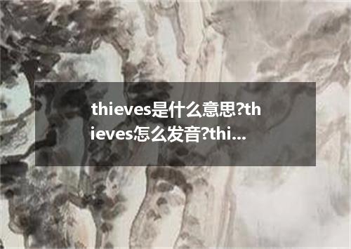 thieves是什么意思?thieves怎么发音?thieves的解释和用法