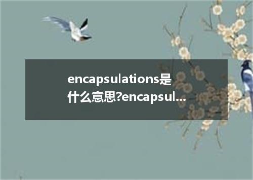 encapsulations是什么意思?encapsulations怎么发音?encapsulations的解释和用法