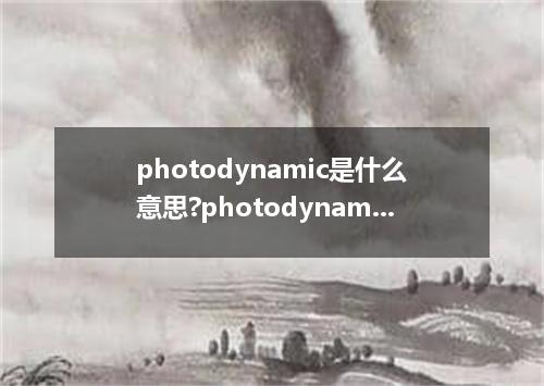 photodynamic是什么意思?photodynamic怎么发音?photodynamic的解释和用法