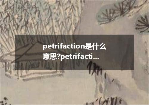petrifaction是什么意思?petrifaction怎么发音?petrifaction的解释和用法